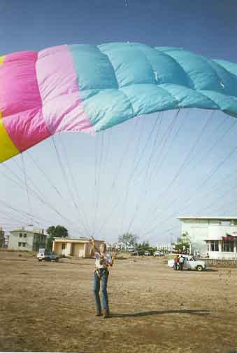 Dick Jones demonstrates a reverse launch at Poona.